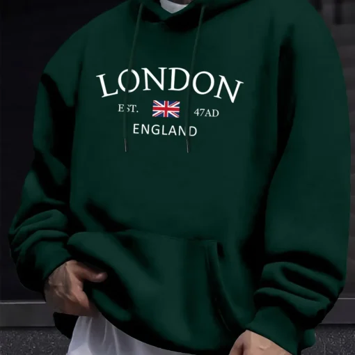 London Fashion Print Hoodies For Men - Image 7