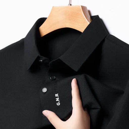 Men's Short Sleeve Solid Color Polo Shirt - Image 24