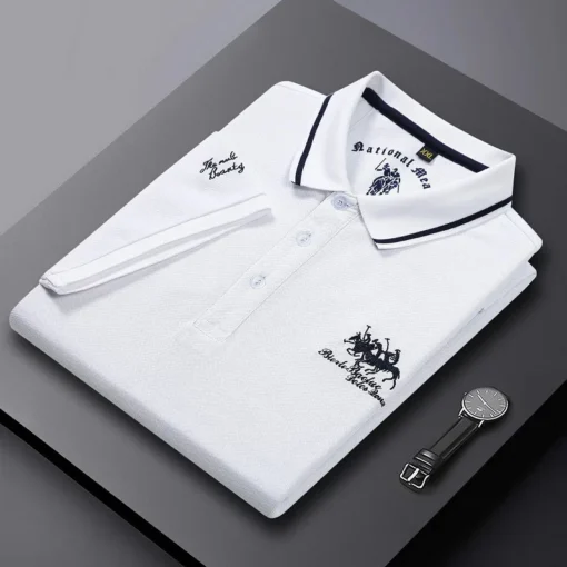 Summer Men's Embroidered Polo Shirts - Image 2