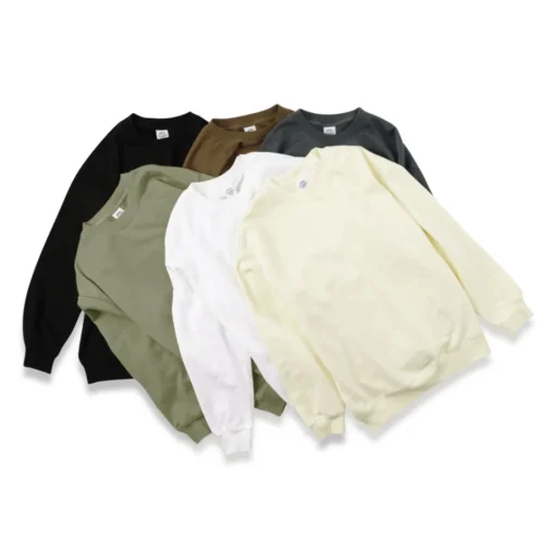 350g Men's 100% Cotton Crew Neck Sweatshirts - Image 3