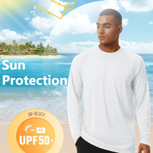 UPF50+ Men's Sunscreen UV Protection shirt - Image 3
