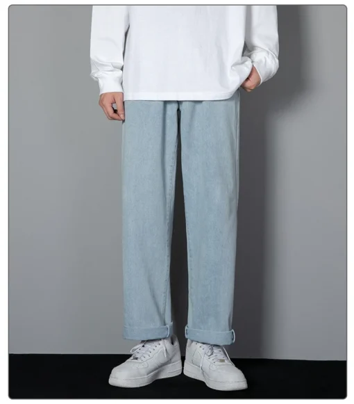 2025 New Korean Men's Casual Long Jeans - Image 16