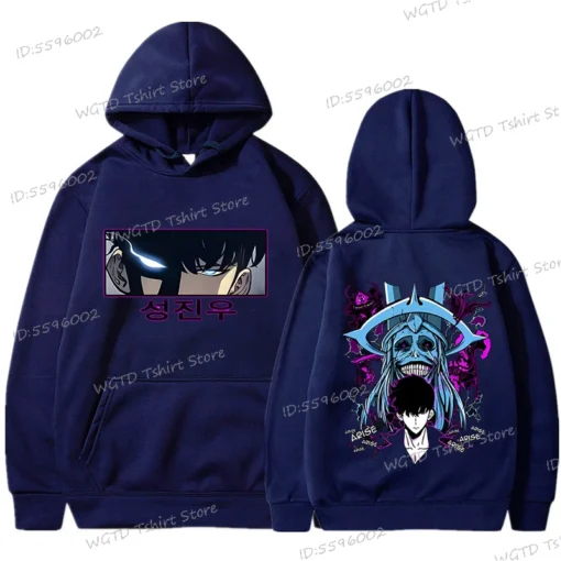 Anime Solo Leveling Sung Jinwoo Men's Hoodies - Image 5