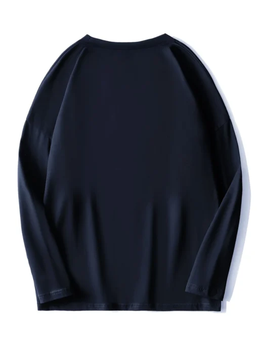bull pattern printed round neck long sleeved shirt - Image 25