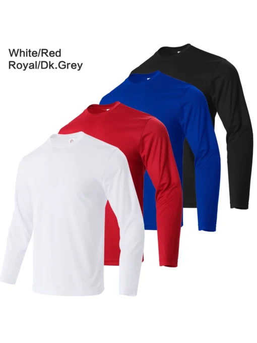 Men's Casual Plain Long-Sleeved Fitness T-shirt - Image 4