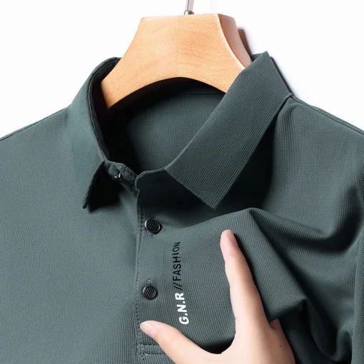 Men's Short Sleeve Solid Color Polo Shirt - Image 20