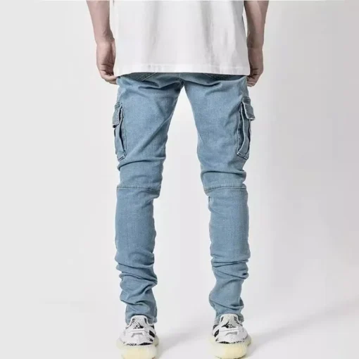 Men Street Elastic Denim Jeans - Image 10