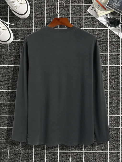100% pure cotton summer loose comfortable casual  PARIS print large round neck  long sleeve T-shirt - Image 18