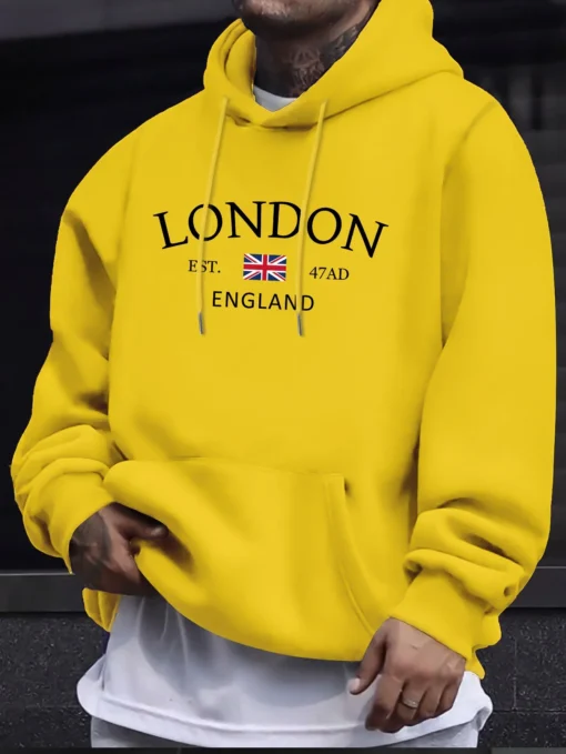 London Fashion Print Hoodies For Men - Image 5