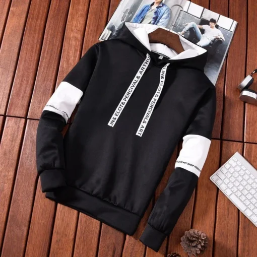 Men's Hoodies Long Sleeve Casual Printing With Letter - Image 3