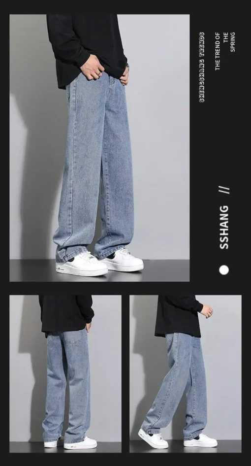 2025 New Korean Men's Casual Long Jeans - Image 11