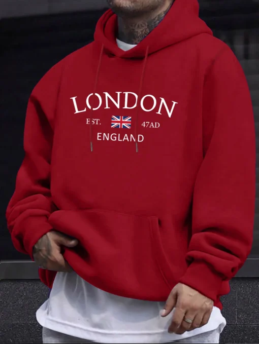 London Fashion Print Hoodies For Men - Image 6