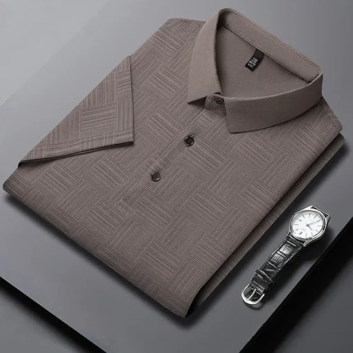 2024 Men's New Printed Business Casual Short sleeved POLO Shirt - Image 11