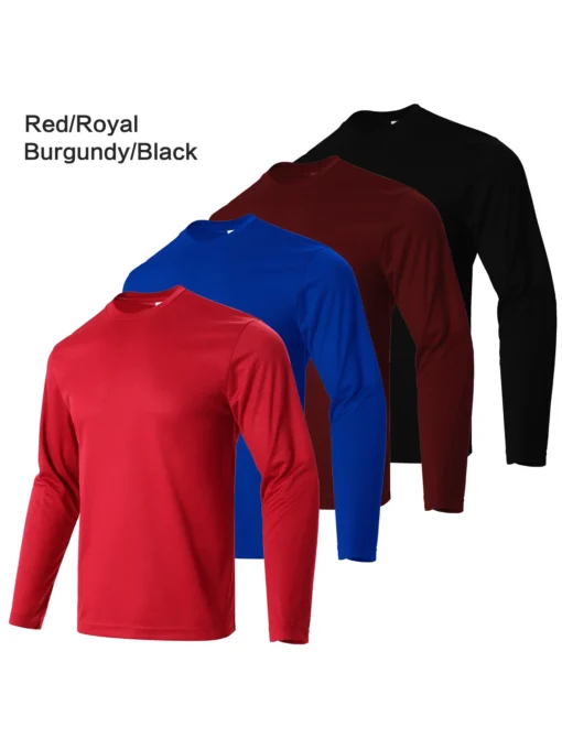 Men's Casual Plain Long-Sleeved Fitness T-shirt - Image 18