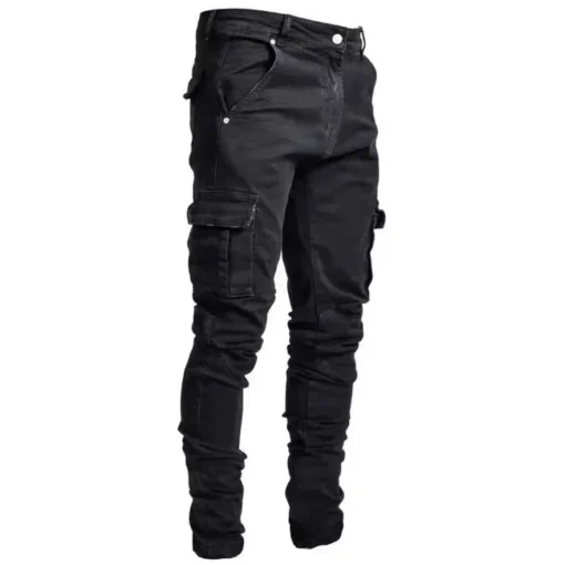 Men Street Elastic Denim Jeans - Image 11