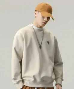 Men's Clothing Pullover Hoodieless Sweatshirts