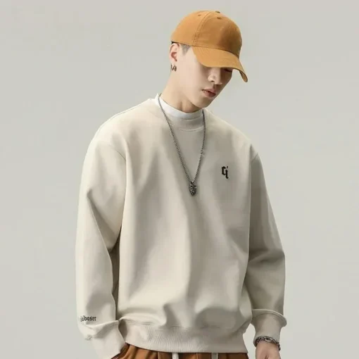 Men's Clothing Pullover Hoodieless Sweatshirts