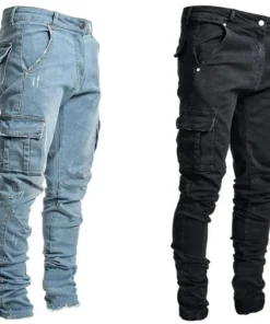 Men Street Elastic Denim Jeans