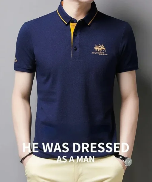 Summer Men's Embroidered Polo Shirts - Image 8