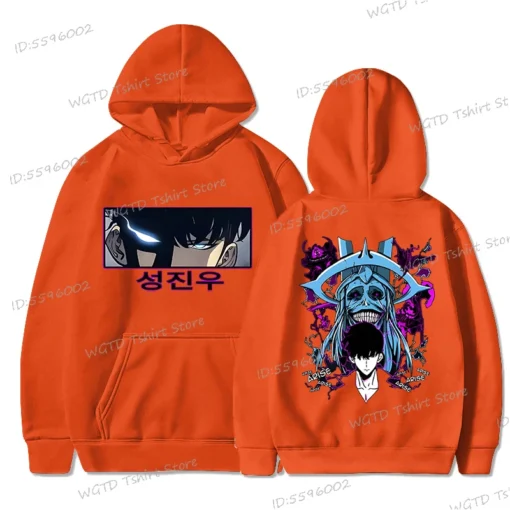 Anime Solo Leveling Sung Jinwoo Men's Hoodies - Image 11
