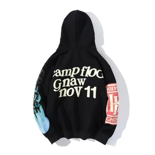 Graffiti Print Padded Sweatshirt - Image 2