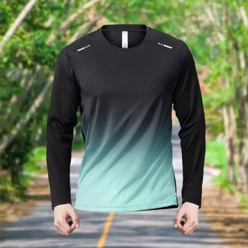 Ice Silk Autumn Sports Casual Training Quick Drying Fitness Outdoor Sun Protection Running T-Shirt - Image 4