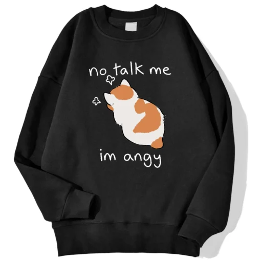 Tsundere Cat No Talk Me Im Angy Print Man Sweatshirt - Image 23