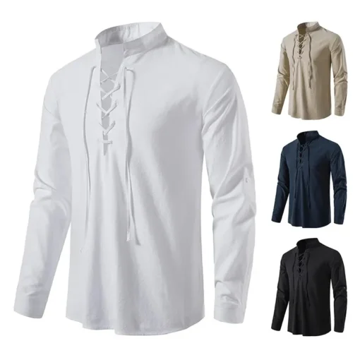 King Billion Cotton Linen Long Sleeve T-shirt - Image 2