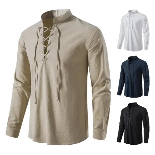 King Billion Cotton Linen Long Sleeve T-shirt - Image 3