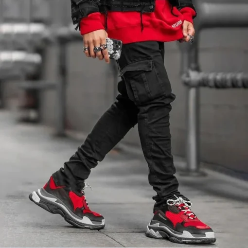 Men Street Elastic Denim Jeans - Image 5