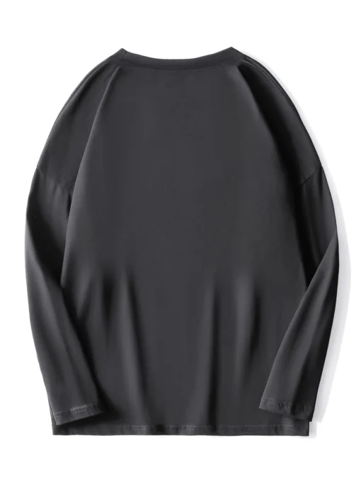 bull pattern printed round neck long sleeved shirt - Image 28