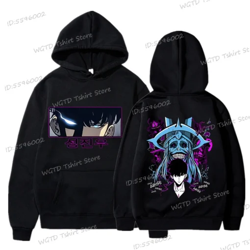 Anime Solo Leveling Sung Jinwoo Men's Hoodies - Image 6