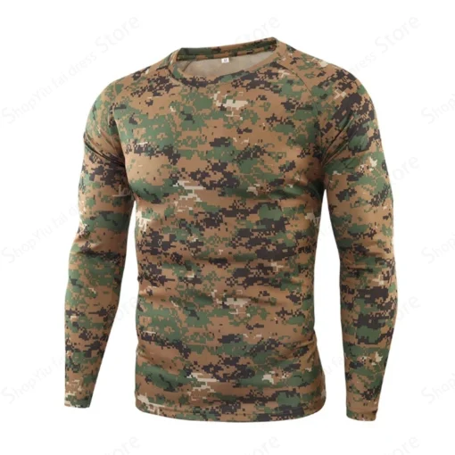 Long Sleeve 3d Camouflage Print Graphic T Shirts - Image 7