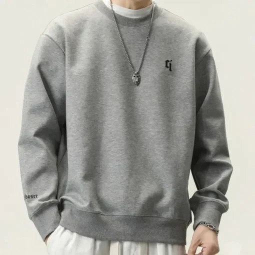 Men's Clothing Pullover Hoodieless Sweatshirts - Image 2
