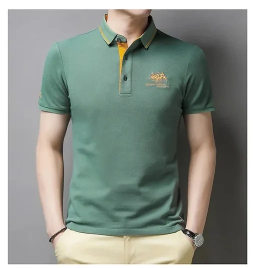 Summer Men's Embroidered Polo Shirts - Image 14