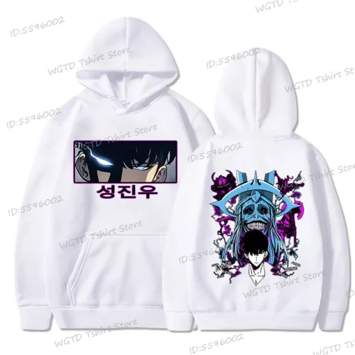 Anime Solo Leveling Sung Jinwoo Men's Hoodies - Image 8