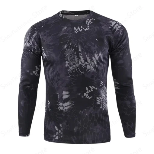 Long Sleeve 3d Camouflage Print Graphic T Shirts - Image 9