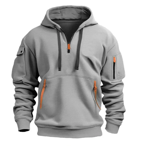 2024 Shoulder Drop Hooded Sweatshirt Men - Image 4