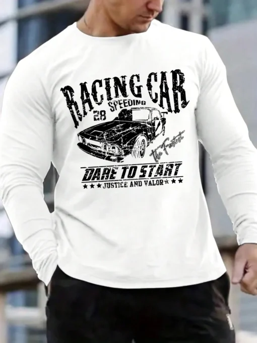 Printed round neck T-shirt trend versatile casual Shirt - Image 2