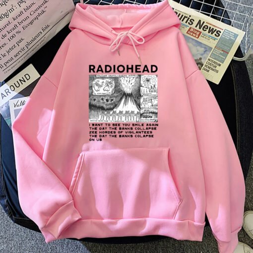 RockIndie Rock Radiohead Print Hoodie - Image 22