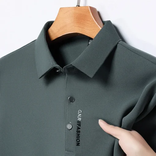 Men's Short Sleeve Solid Color Polo Shirt