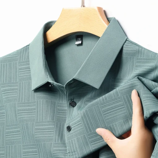 2024 Men's New Printed Business Casual Short sleeved POLO Shirt - Image 13