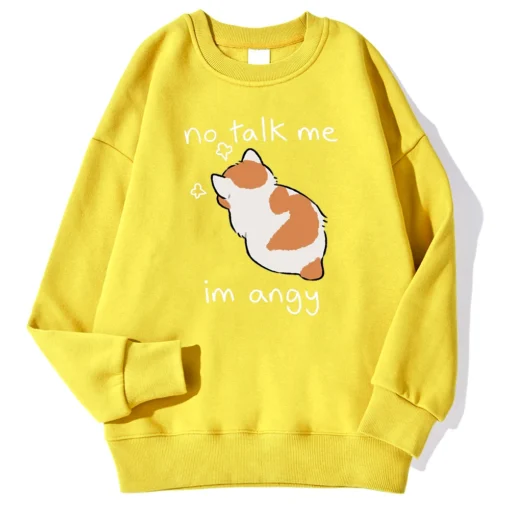 Tsundere Cat No Talk Me Im Angy Print Man Sweatshirt - Image 13