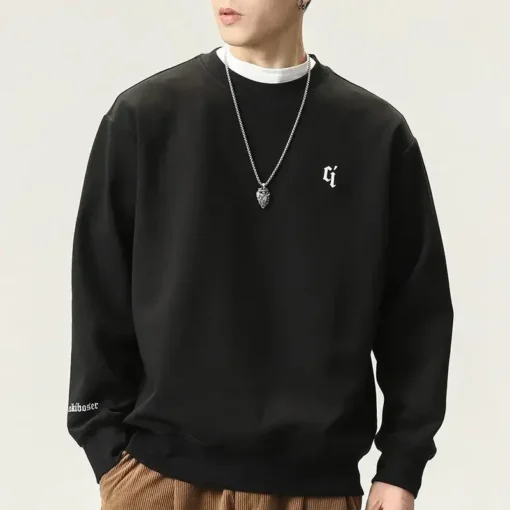 Men's Clothing Pullover Hoodieless Sweatshirts - Image 3