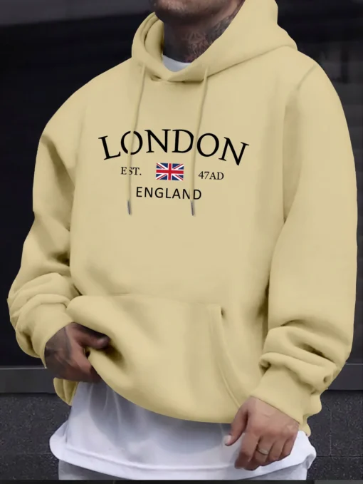 London Fashion Print Hoodies For Men - Image 2