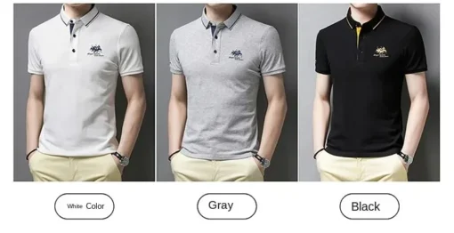 Summer Men's Embroidered Polo Shirts - Image 10