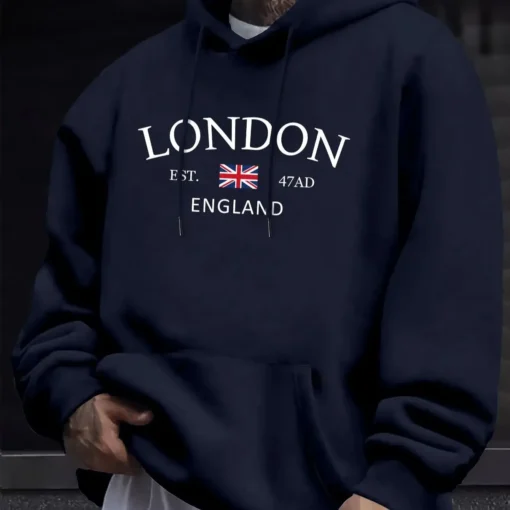 London Fashion Print Hoodies For Men - Image 11