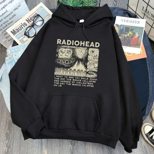 RockIndie Rock Radiohead Print Hoodie