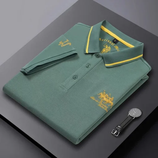 Summer Men's Embroidered Polo Shirts - Image 4