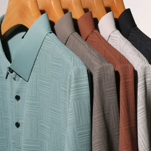 2024 Men's New Printed Business Casual Short sleeved POLO Shirt - Image 30